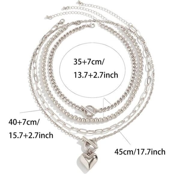 Layered Gold Necklace for Women Non Tarnish Chunky Gold Necklace Stack - Picture 4 of 7